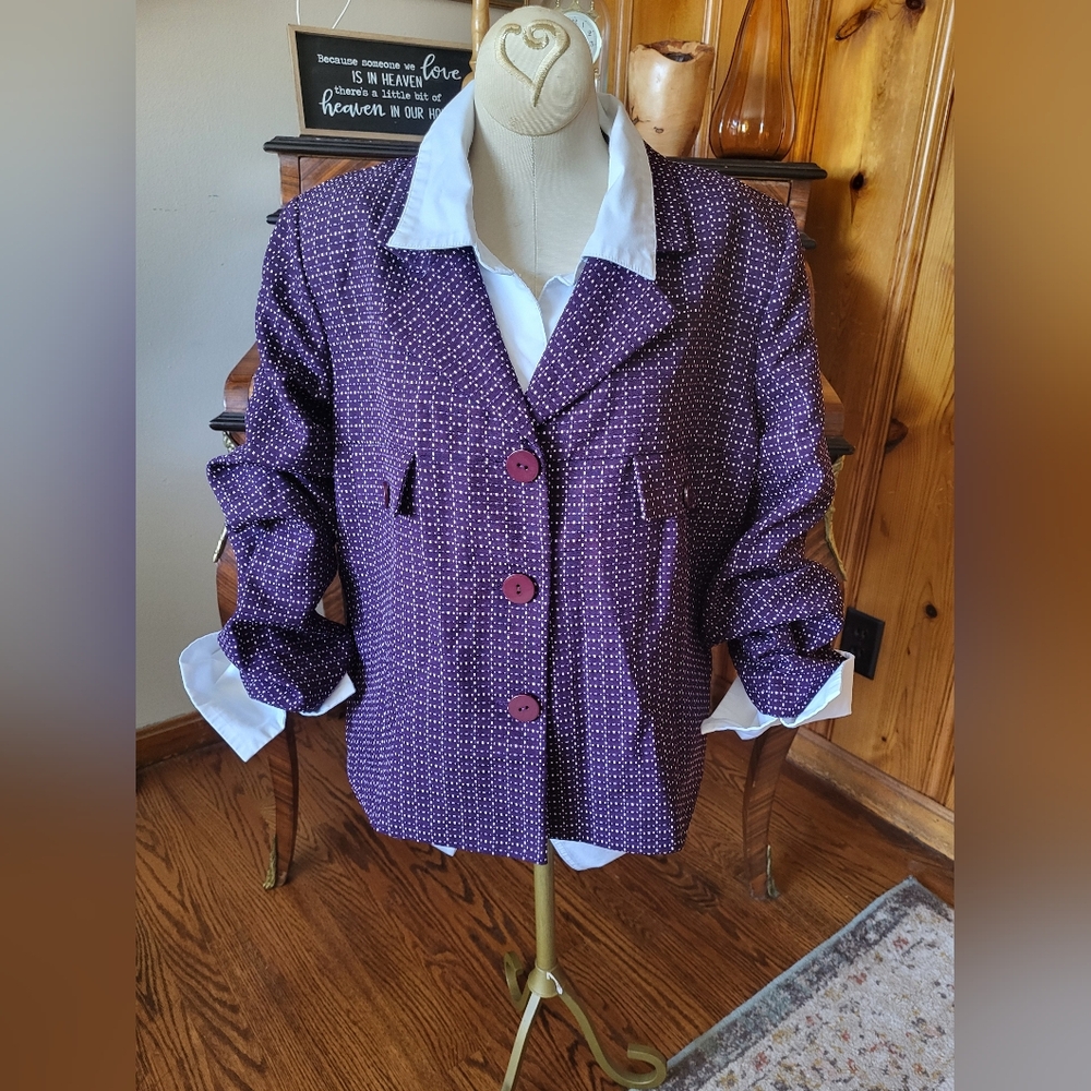 Danny & Nicole Plum Dress Jacket Size 18